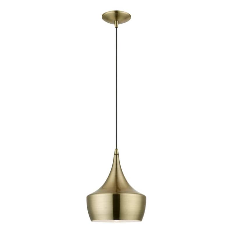 Waldorf 1-Light Antique Brass Pendant