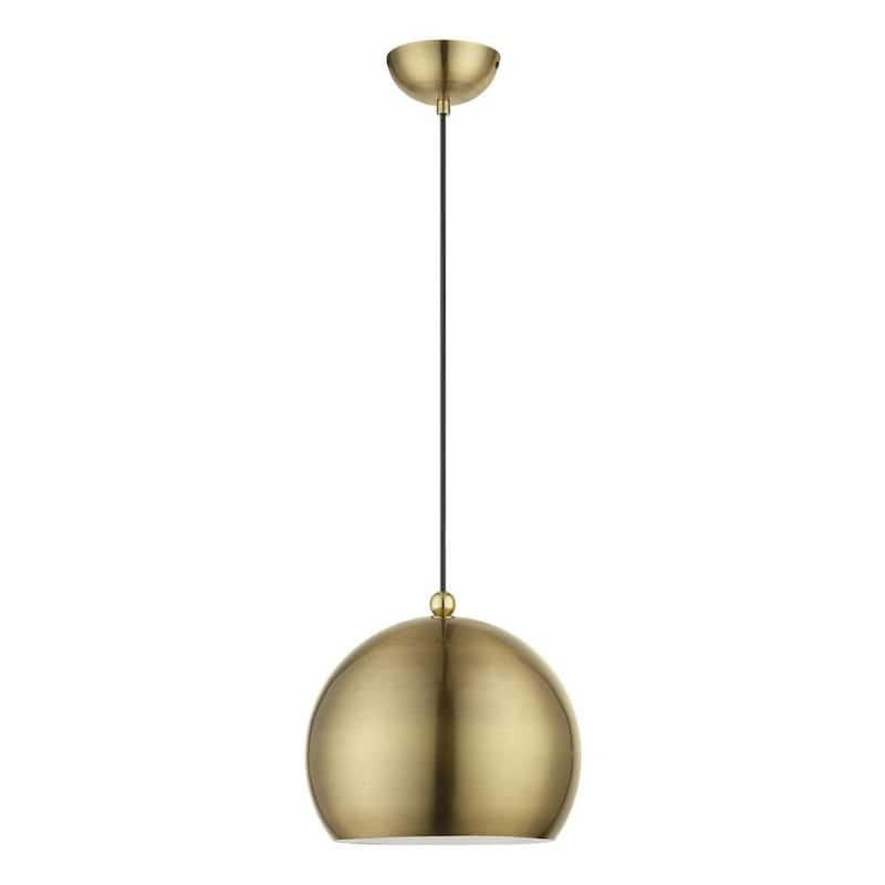 Stockton 1-Light Antique Brass Island Globe Pendant