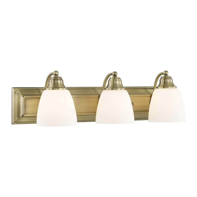 Springfield 3 Light Antique Brass Bath Vanity