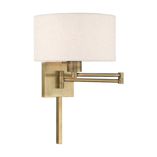 Swing Arm Wall Lamps 1 Light Antique Brass Swing Arm Wall Lamp