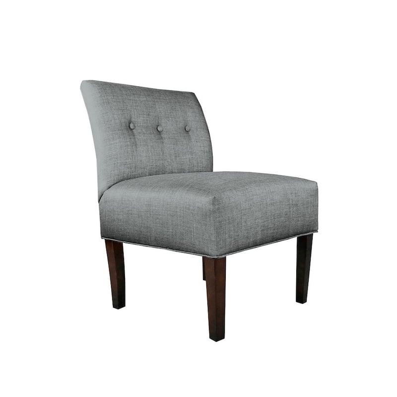 Samantha Key Largo Ash Button Tufted Accent Chair