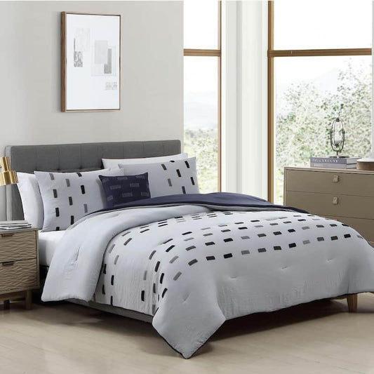 4-Piece Microfiber Drew King Embellished Comforter Set