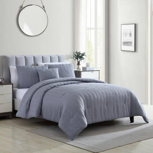 4-Piece Microfiber Hadley Stone Queen Embellished Comforter Set