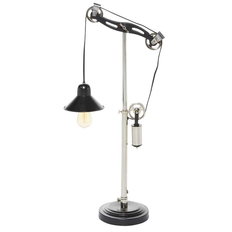 34 in. Black Aluminum Table Lamp