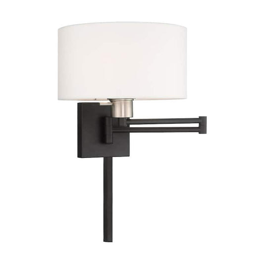 Swing Arm Wall Lamps 1 Light Black Swing Arm Wall Lamp