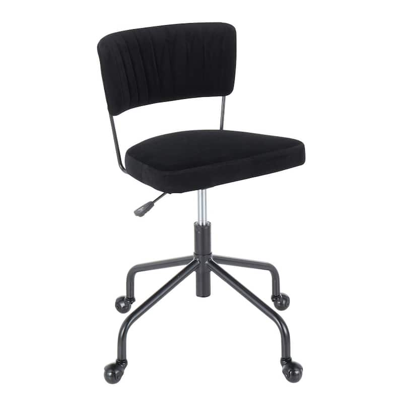 Tania Black Task Chair Black Velvet