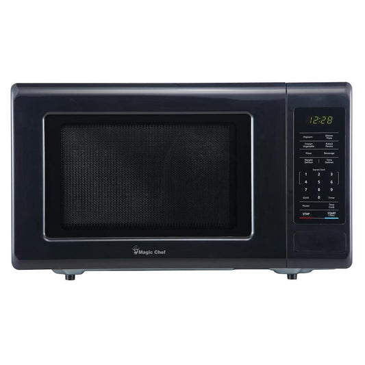 0.9 cu. ft. Countertop Microwave in Black with Gray Cavity