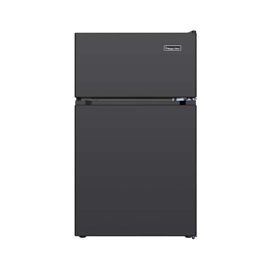 3.1 cu. ft. 2-Door Mini Refrigerator in Black with Freezer