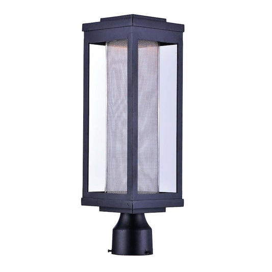 Salon 6 in. Wide 1-Light Outdoor Black Integrated LED Post Light