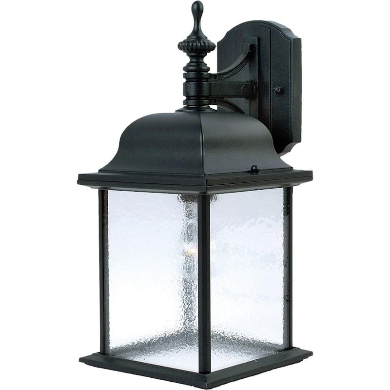 Senator 1-Light Black Outdoor Wall Lantern Sconce