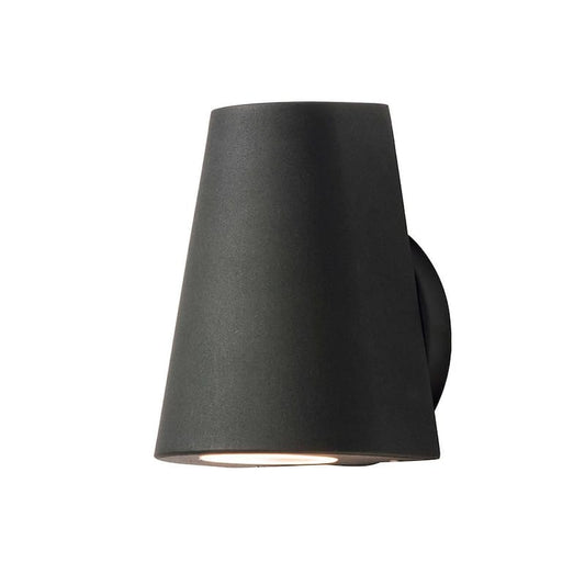 1-Light Black Integrated LED Outdoor Wall Lantern Sconce