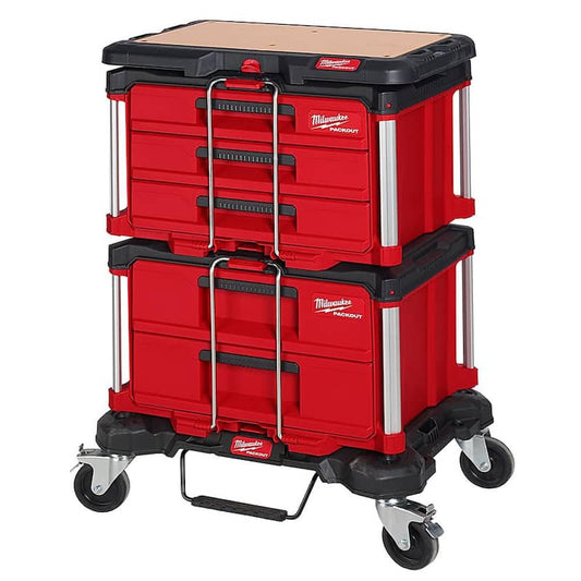 PACKOUT 2-Drawer and 3-Drawer Toolboxes with Dolly and Work Surface