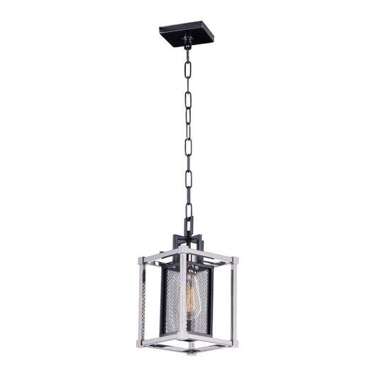 Refine 1-Light Black/Polished Nickel Pendant