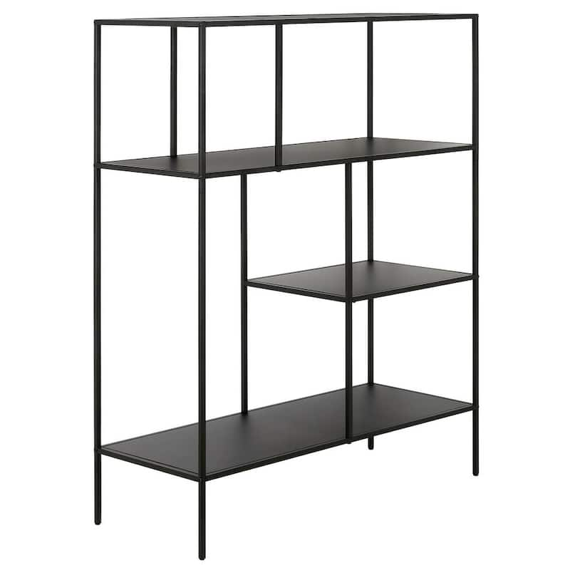 Winthrop 48 in. Blackened Bronze 3-Shelf Standard Bookcase