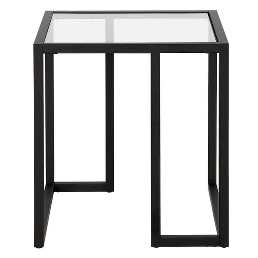 Oscar 20 in. Blackened Bronze Glass Square Side Table