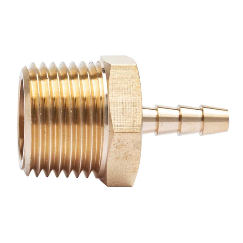 3/16 in. ID Hose Barb x 1/2 in. MIP Lead Free Brass Adapter Fitting (25-Pack)