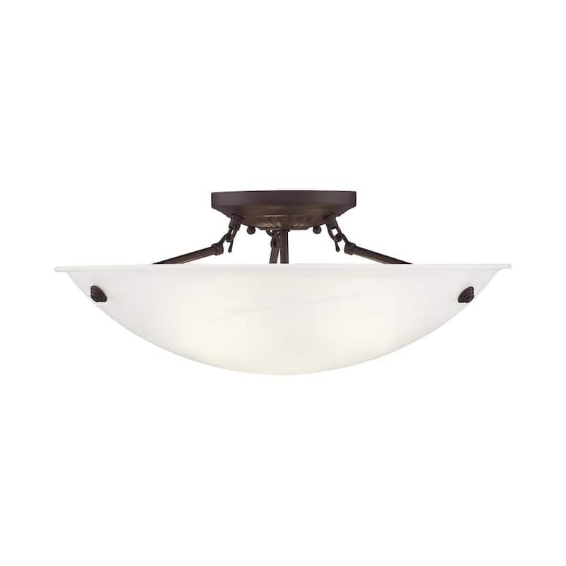 Oasis 3 Light Bronze Flush Mount