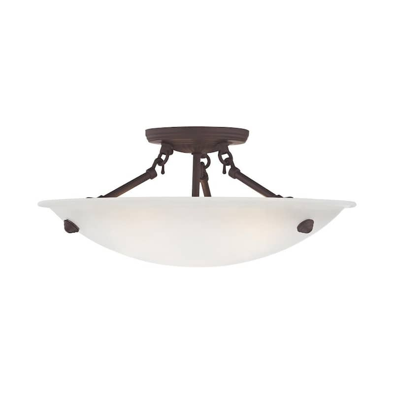 Oasis 3 Light Bronze Flush Mount