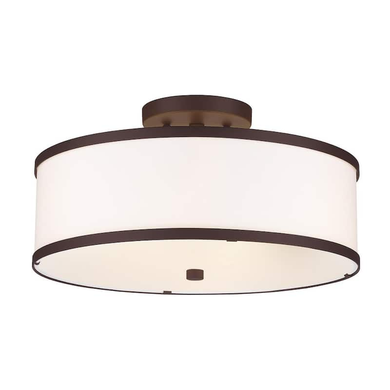 Park Ridge 3 Light Bronze Semi Flush Mount