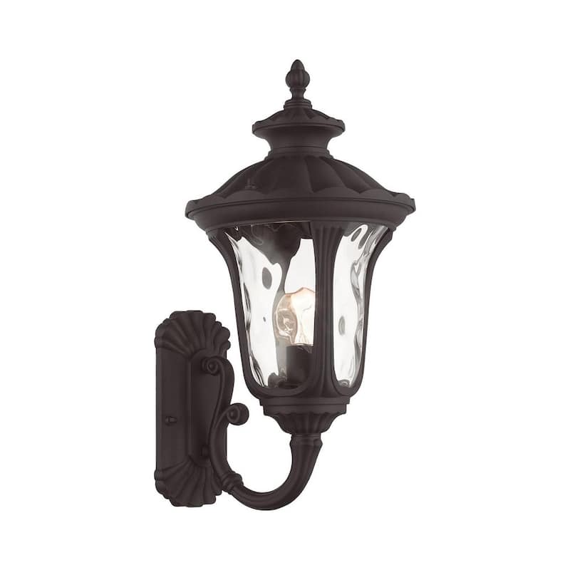 Oxford 1-Light Bronze Outdoor Incandescent Wall Lantern Light