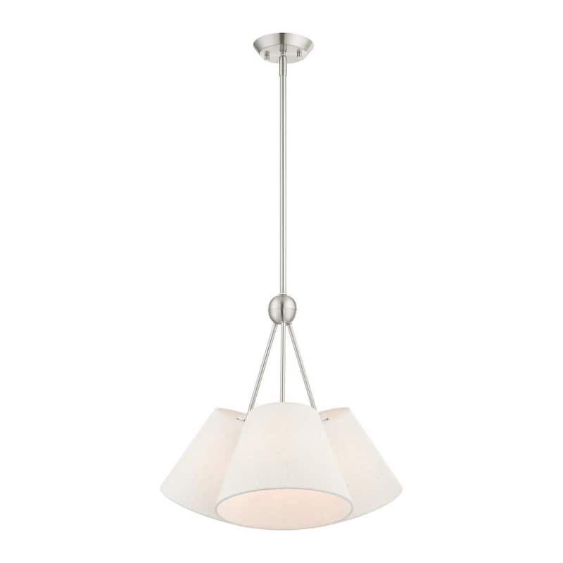 Prato 3 Light Brushed Nickel Chandelier