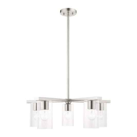 Zurich 5 Light Brushed Nickel Chandelier