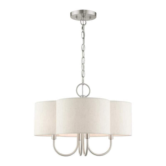 Solstice 4 Light Brushed Nickel Chandelier