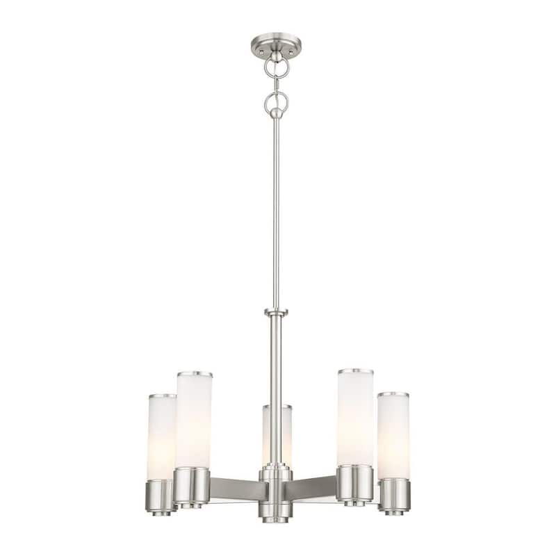 Weston 5 Light Brushed Nickel Dinette Chandelier