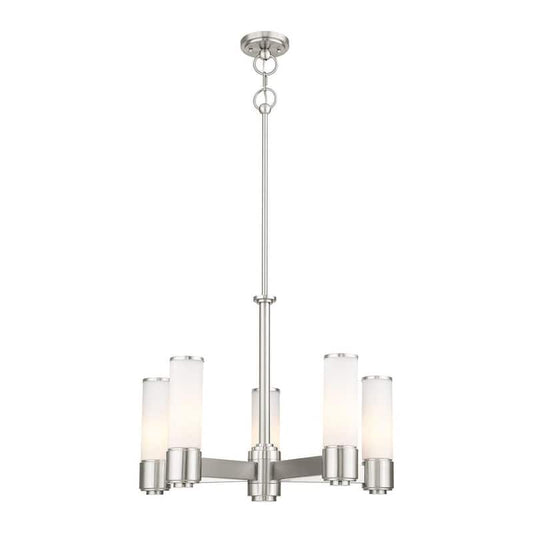 Weston 5 Light Brushed Nickel Dinette Chandelier