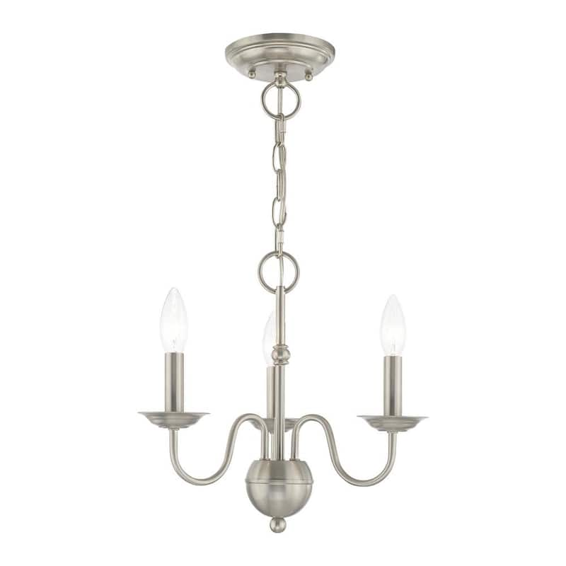 Windsor 3 Light Brushed Nickel Mini Chandelier