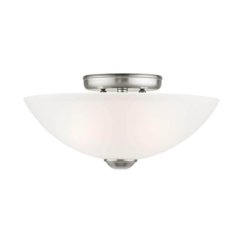 Somerset 2 Light Brushed Nickel Flush Mount