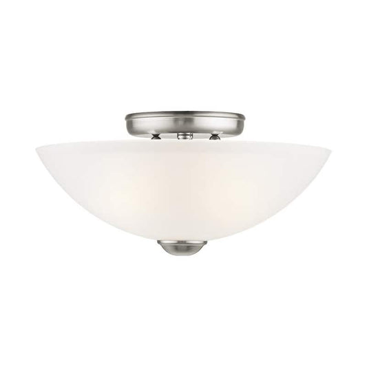 Somerset 2 Light Brushed Nickel Flush Mount