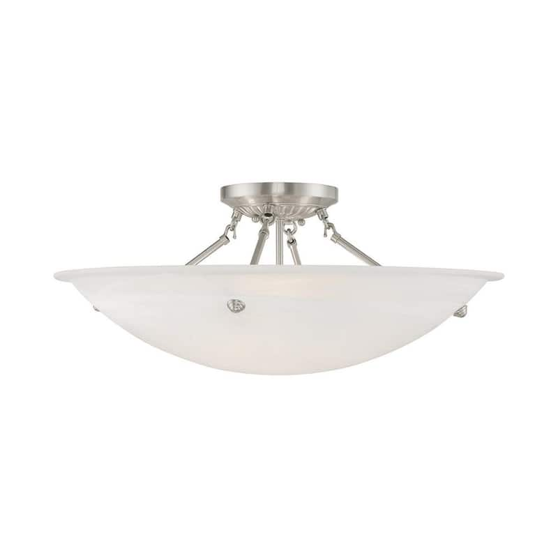 Oasis 4 Light Brushed Nickel Flush Mount