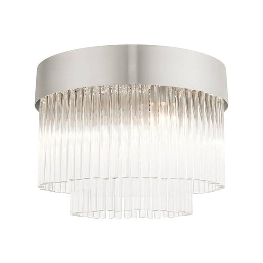 Norwich 4 Light Brushed Nickel Flush Mount