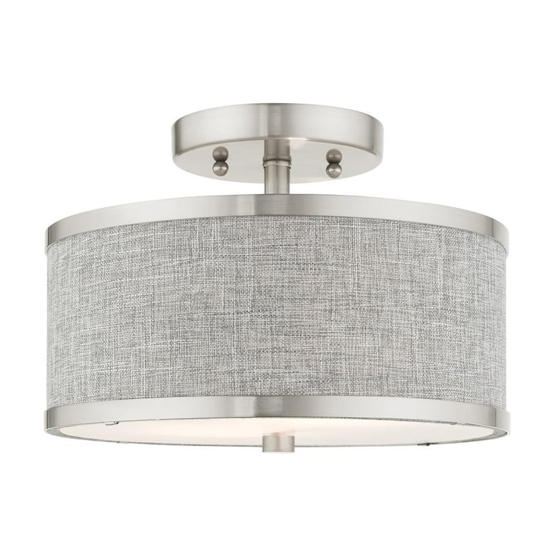 Park Ridge 2 Light Brushed Nickel Semi Flush Mount