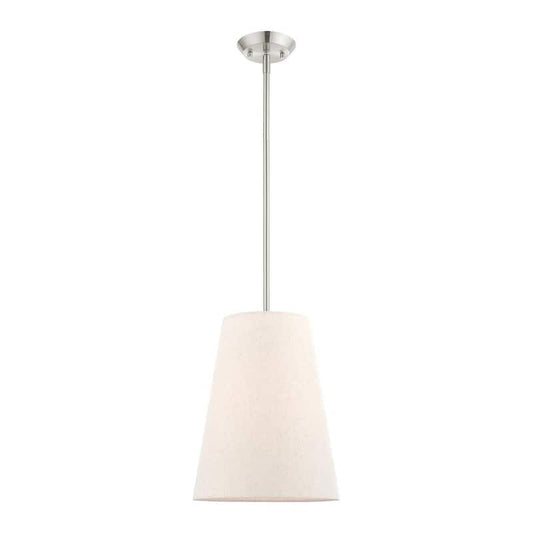 Prato 1 Light Brushed Nickel Pendant