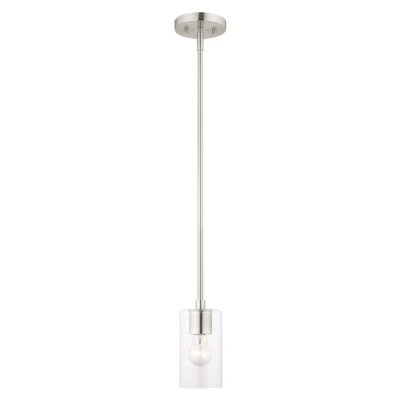 Zurich 1 Light Brushed Nickel Pendant