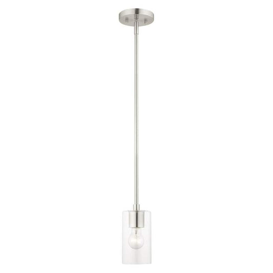 Zurich 1 Light Brushed Nickel Pendant