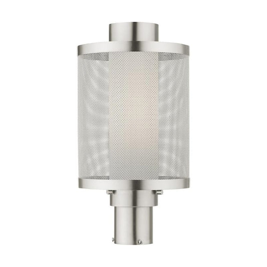 Nottingham 1 Light Brushed Nickel Outdoor Post Top Lantern