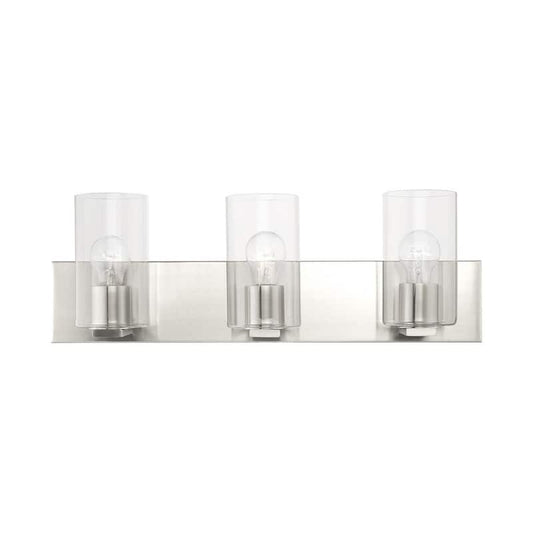 Zurich 3 Light Brushed Nickel Vanity Sconce