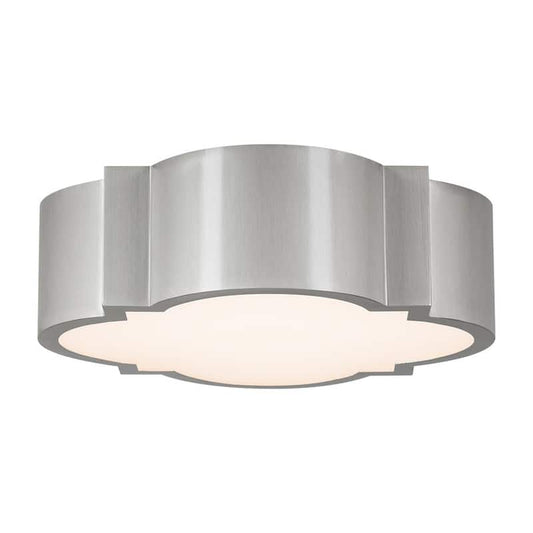 15 in. Brushed Nickel Integrated LED Flush Mount