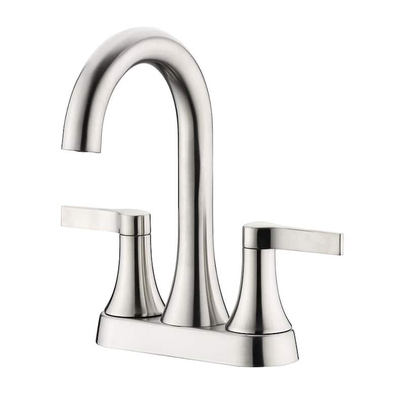 4 in. Centerset 2-Handle Bathroom Faucet in Brushed Nickel