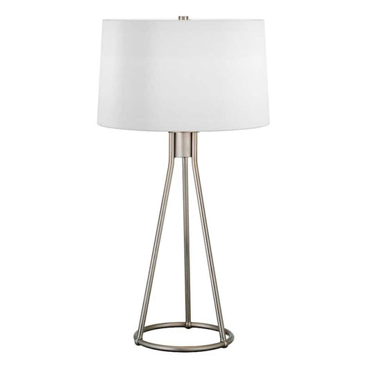 Nova 28 in. Brushed Nickel Tapered Table Lamp