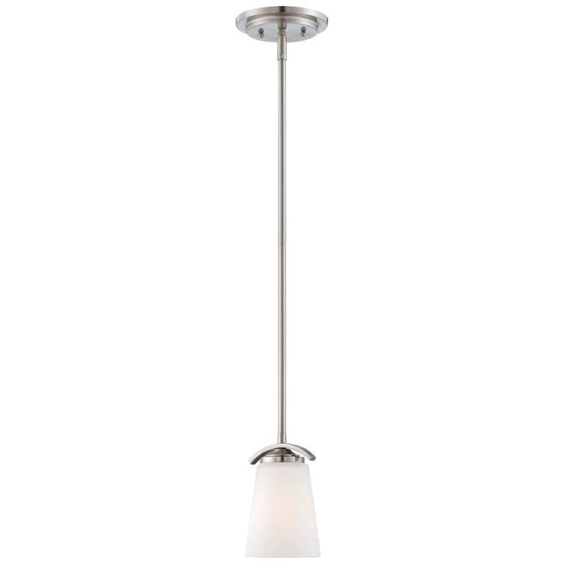 Overland Park 1-Light Brushed Nickel Mini Pendant