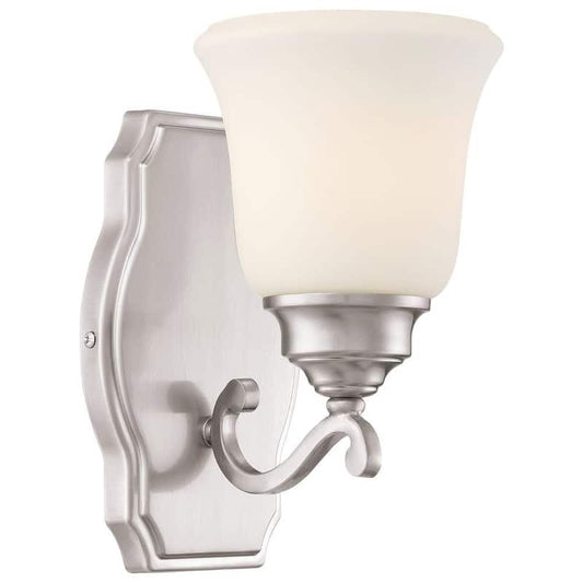 Savannah Row 1 Light Brushed Nickel Bath Light