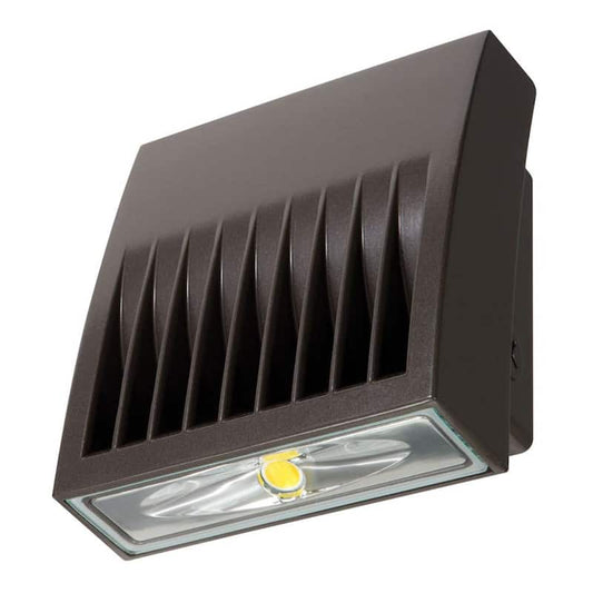 XTOR 120-Watt Equivalent Integrated LED Bronze Weather Resistant Wall Pack Light, 4000K