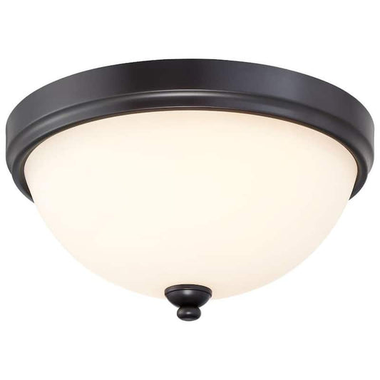 Shadowglen 3-Light Lathan Bronze Flush Mount