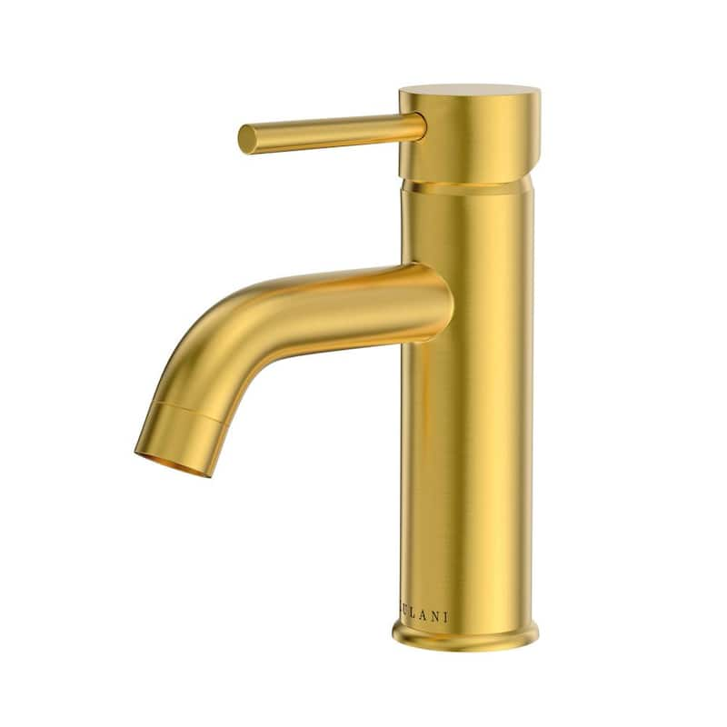 St. Lucia Single Hole Single-Handle Bathroom Faucet in Champagne Gold finish