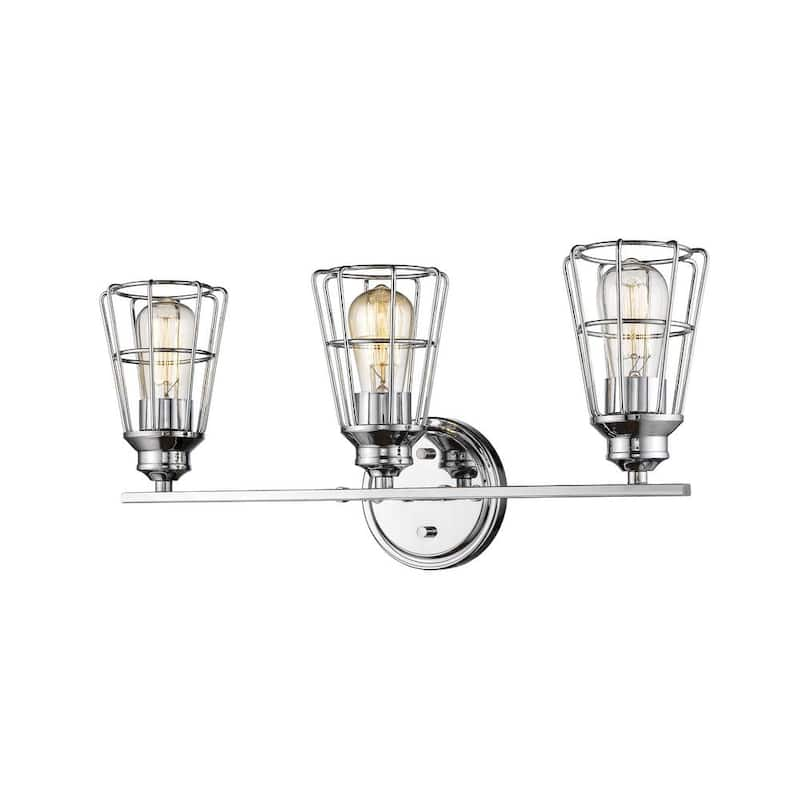 24.5 in. 3-Light Chrome Vanity Light