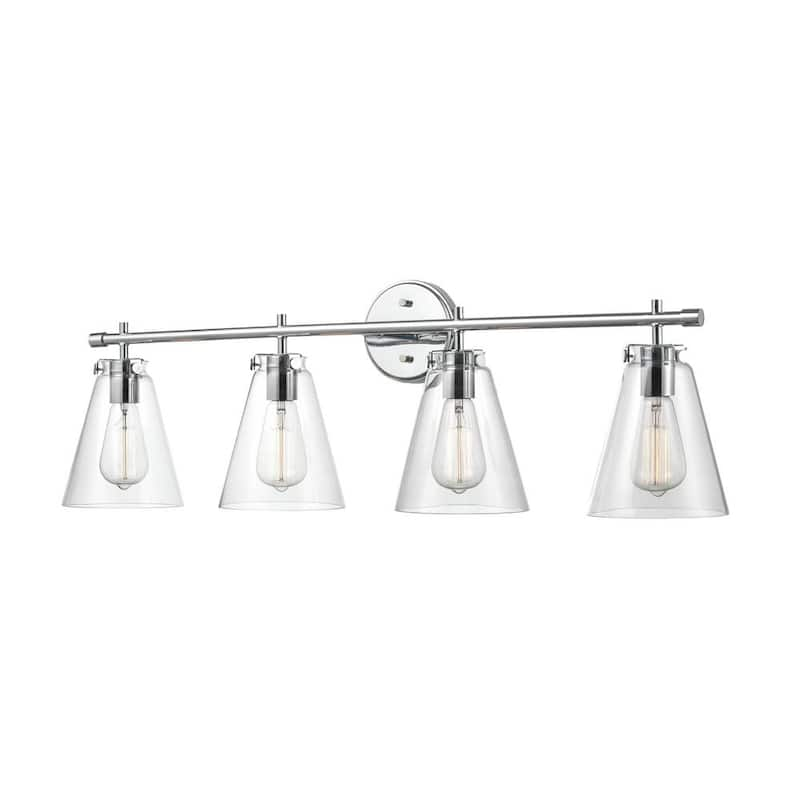 35 in. 4-Light Chrome Vanity Light